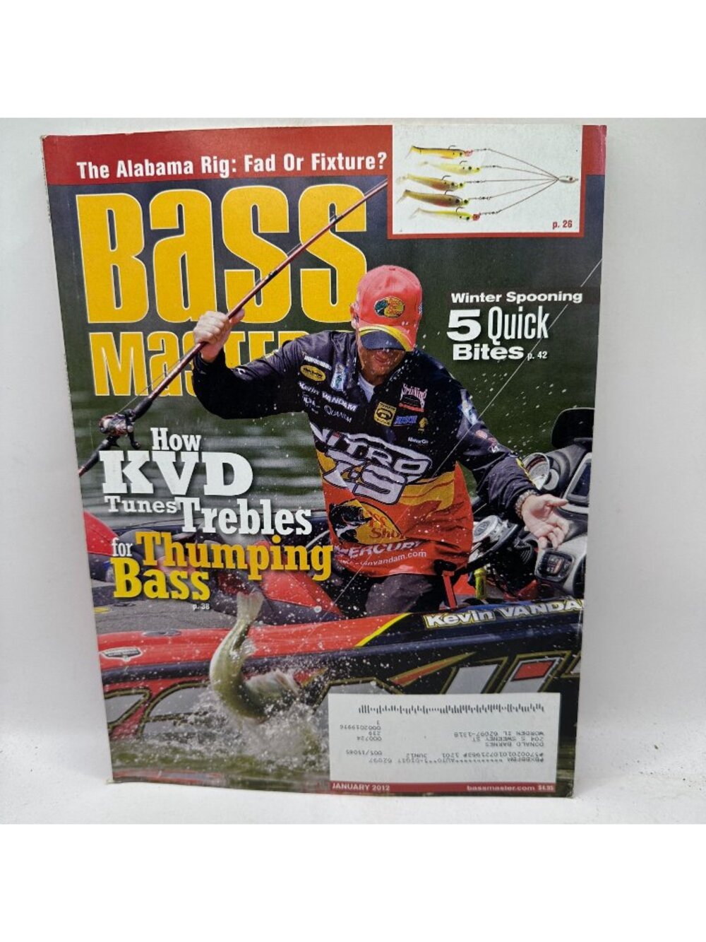 Bassmaster Magazine January 2012 Fishing Techniques & Pro Insights Pre-Owned